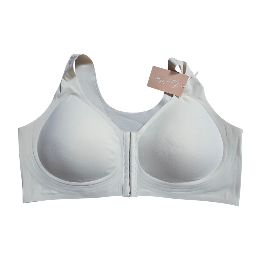 Luna Hug Front Closure Wire Free Posture Bra 10 Wireless Seamless Nylon NWT